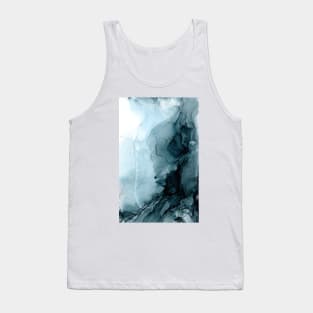 Blue Tides Abstract Ocean Flow Painting Tank Top